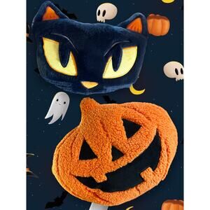 Lot Hyde & EEK! Boutique Target Halloween Pumpkin Black Cat Pillows 2022 Throw